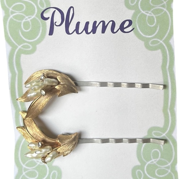Accessories - Sophisticated Gold and Pearl Hairpin Set – Vintage Jewelry Repurposed